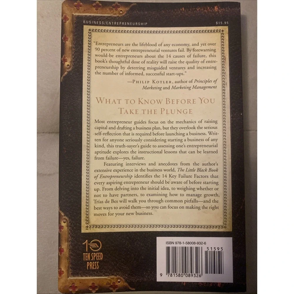 Little Black Book of‎ Entrepreneurship by Fernando Trias De Bes